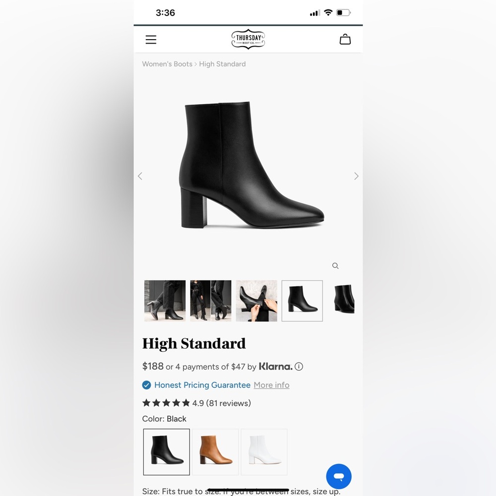 Marc Fisher Black Ankle Boots NEW IN BOX! 9 1/2, never worn, 4 inch heel. - Picture 3 of 15
